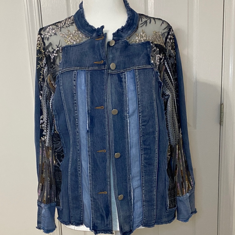 Adore Mixed Fabrics High End Denim Jacket